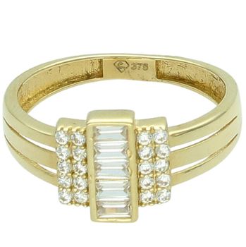 Złoty pierścionek damski 375 wysadzany cyrkoniami – duży, błyszczący.jpg